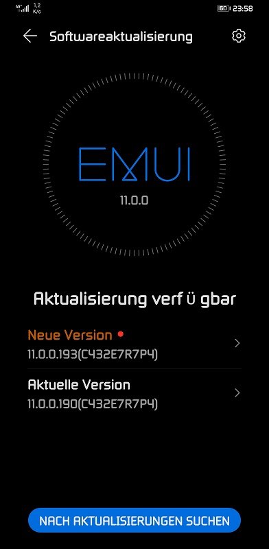 Mate 30 Pro Firmwareupdate Übersicht 19 HUAWEI Mate 30 Pro Firmwareupdate 11.0.0.193