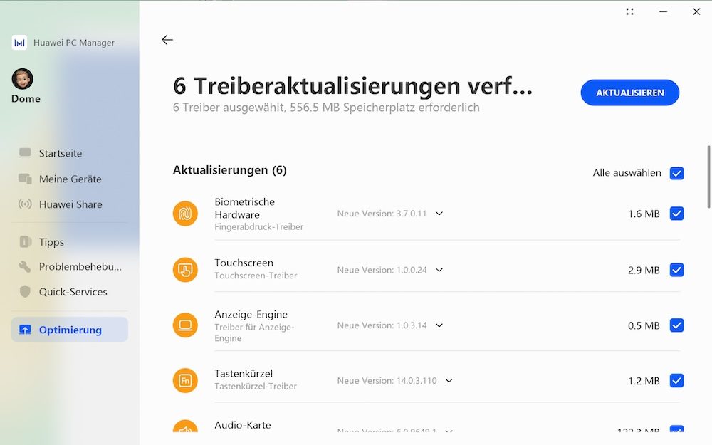 HUAWEI MateBook 14 (2024) im Test: Upgrade der Superlative 22 HUAWEI PC Manager Treiber