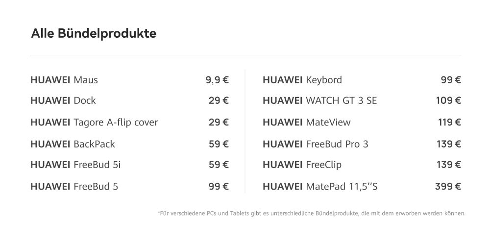 HUAWEI Deals bei Back to School Aktion 3 HUAWEI Deals Online Store Gutschein Angebote