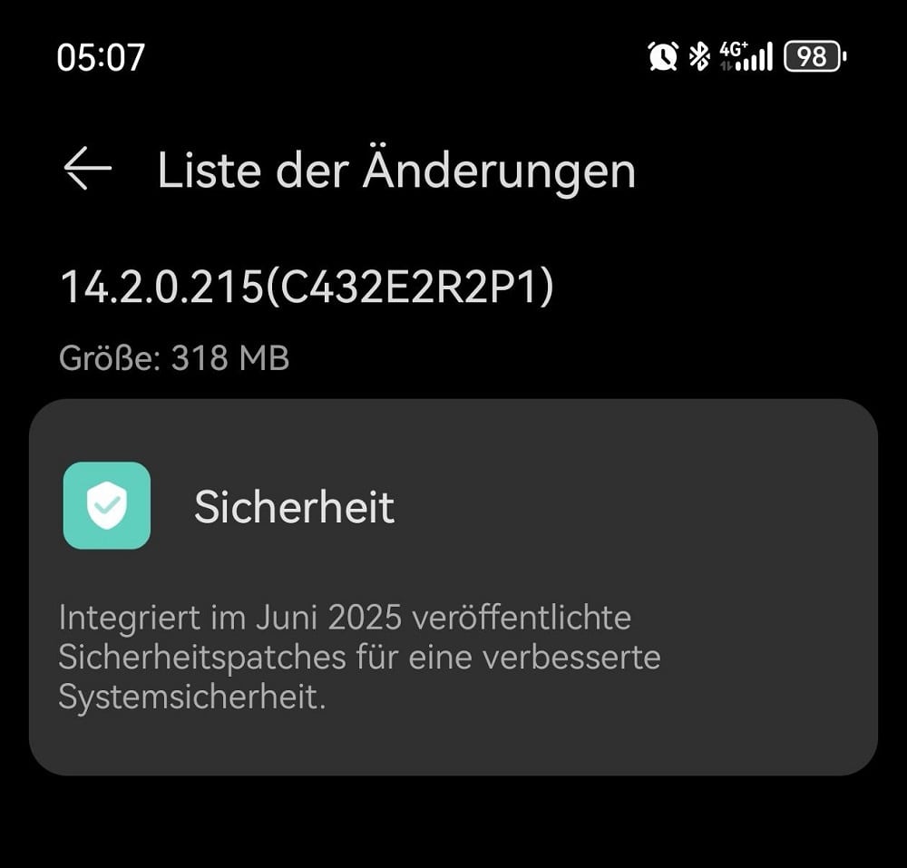 HUAWEI Pura 70 Ultra Firmware Update Juni 2025 Changelog
